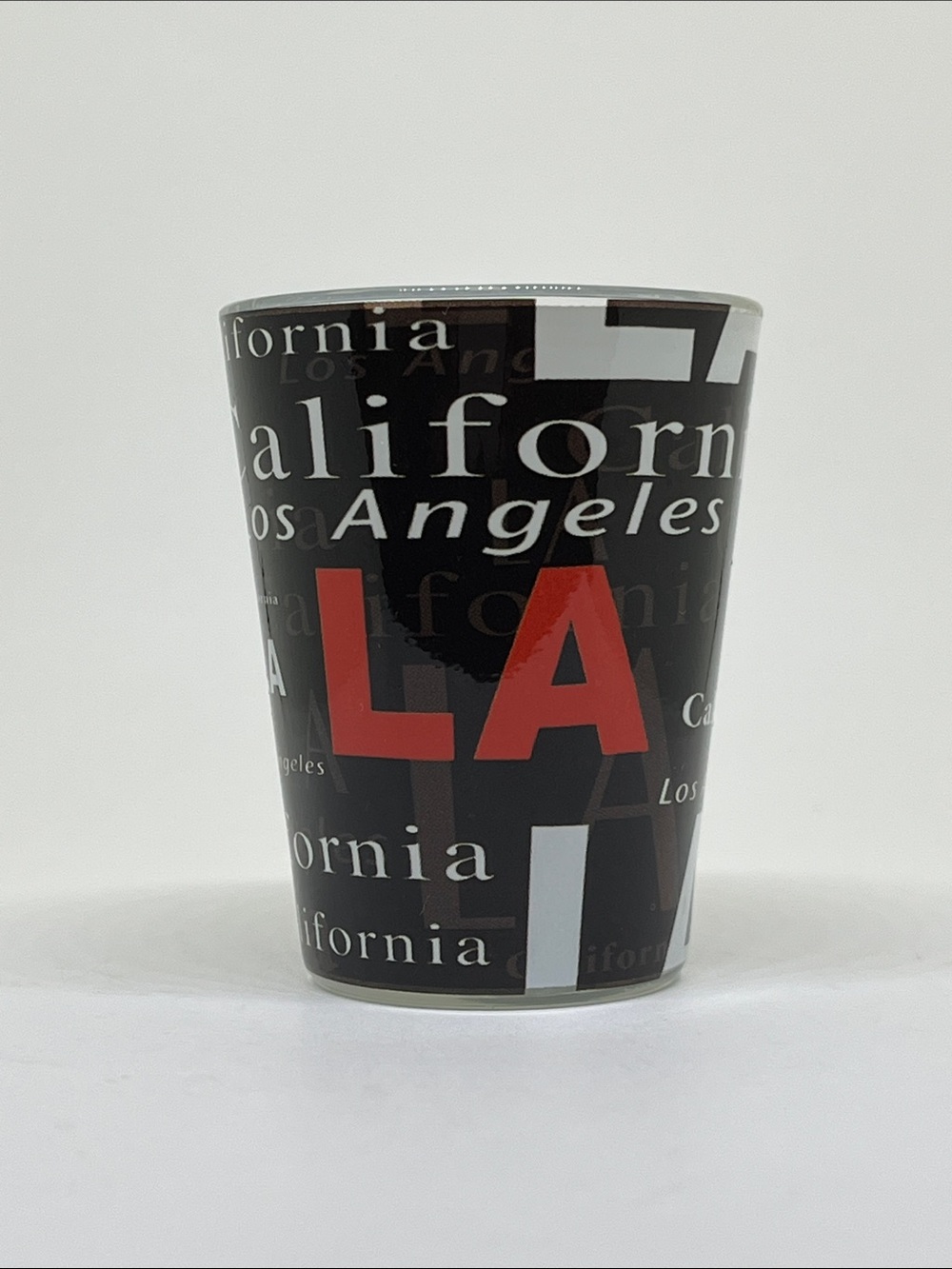 Los Angeles California LA Decorative Black & Red Shot Glass